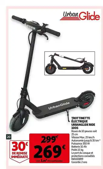 Trottinette électrique Urbanglide Ride 100s