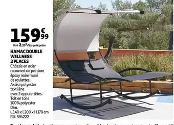 Auchan Hamac Double Wellness 2 Places offre
