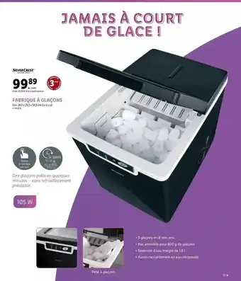 Lidl Silvercrest Fabrique A Glacons offre