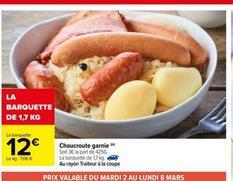 Carrefour Choucroute garnie offre