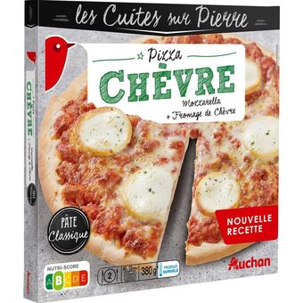 Auchan Pizza cuite sur pierre chèvre surgelée auchan offre