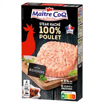 Auchan Steak haché 100% poulet surgelé maître coq offre