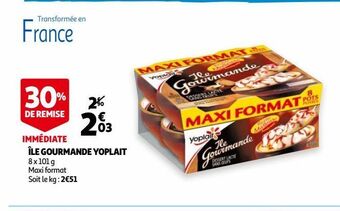 Auchan Île gourmande yoplait offre