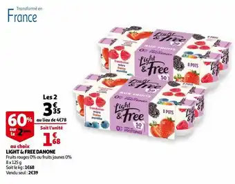 Auchan Light & free danone offre