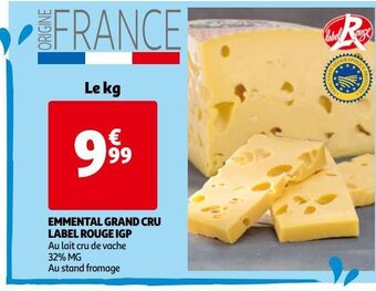 Auchan Emmental grand cru label rouge igp offre