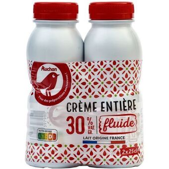 Auchan Supermarché Crème entière fluide auchan offre