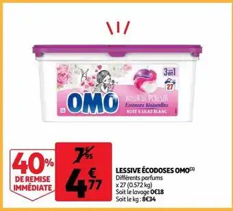 Auchan Supermarché Lessive écodoses omo offre