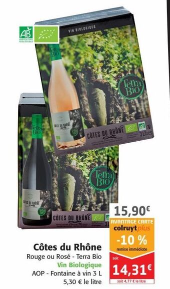 Colruyt Cotes du rhône offre