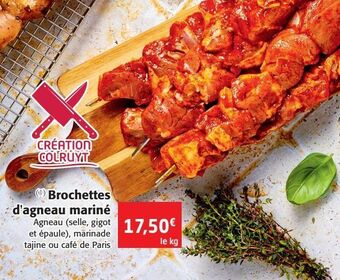 Brochettes d'agneau mariné