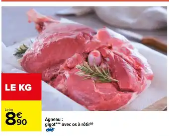 Carrefour Agneau gigot avec os à rôtir offre