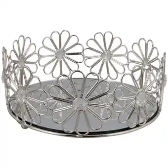 Action Plateau miroir avec rebords fleurs offre