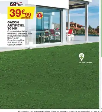 Bricomarché Gazon Artificiel 30mm offre