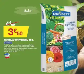 Bricomarché Jardibest Terreau Universel 40L offre