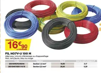 Bricomarché Fil Ho7v-u 100m offre