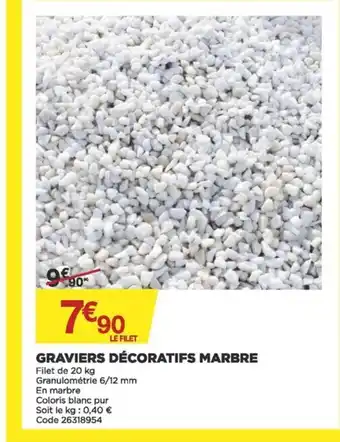 Bricomarché Graviers Décoratifs Marbre offre