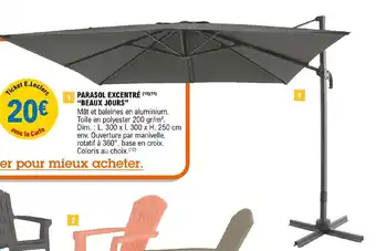 E.Leclerc Parasol Excentré Beaux Jours offre