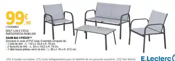E.Leclerc Salon Bas 4 Pièces offre