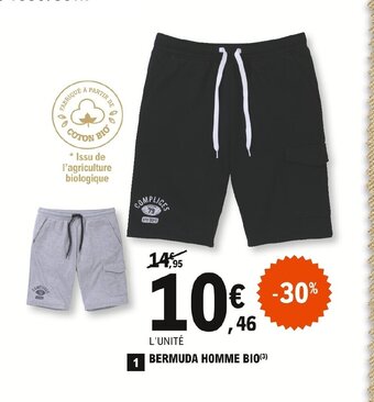 E.Leclerc Bermuda Homme Bio offre