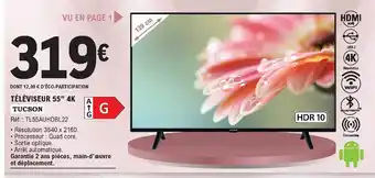 E.Leclerc Tucson Téléviseur 55'' 4K offre