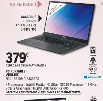 E.Leclerc Asus PC Portable offre