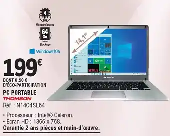 E.Leclerc Thomson PC Portable offre