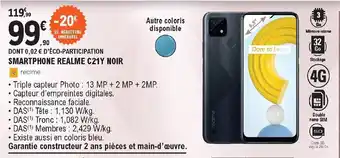 E.Leclerc Realme Smartphone Realme C21Y Noir offre