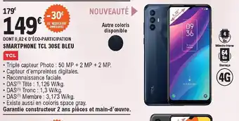 E.Leclerc TCL Smartphone TCL 30SE Bleu offre