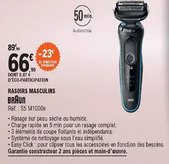 E.Leclerc Braun Rasoirs Masculins offre