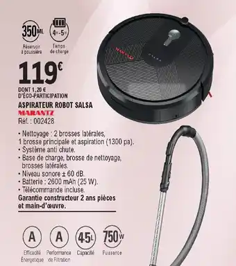 E.Leclerc Marantz Aspirateur Robot Salsa offre