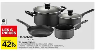 Carrefour Set cuisson 6 pièces offre