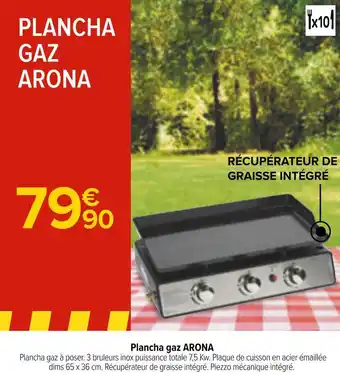 Plancha gaz arona