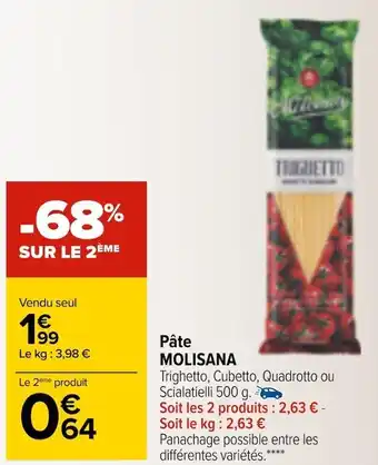 Carrefour Pâte MOLISANA offre