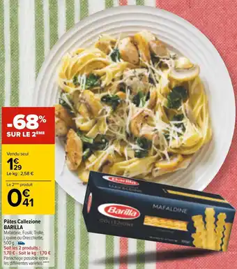 Carrefour Pâtes callezione BARILLA offre