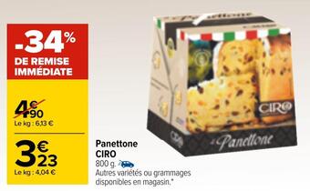 Carrefour Ciro panettone offre