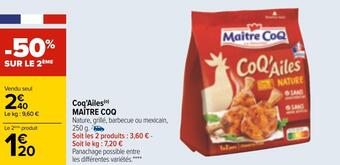 Carrefour Maître coq coq'ailes offre