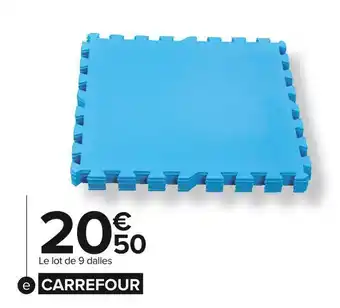 Carrefour Market Carrefour lot de 9 dalles en mousse bleues offre