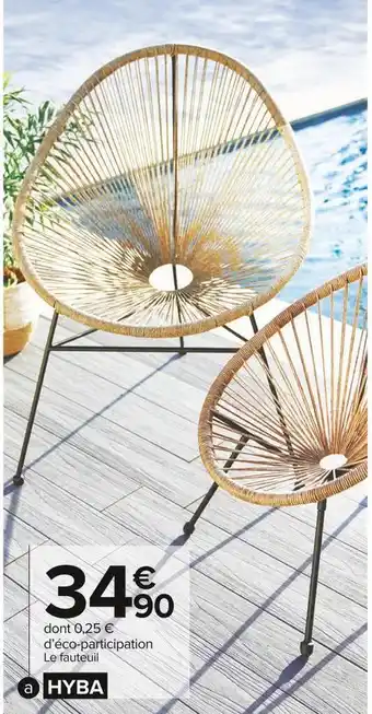 Carrefour Market Hyba fauteuil acapulco offre