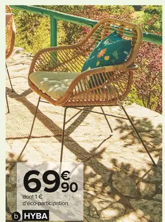 Carrefour Market Hyba fauteuil rotin offre