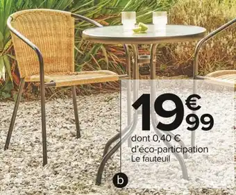 Carrefour Market Fauteuil acier résine tressée offre