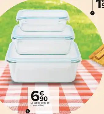 Carrefour Market Set de boites de conservation offre