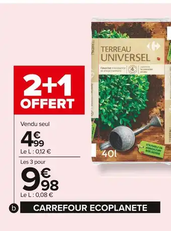 Carrefour Market Carrefour ecoplanete terreau universel uab offre
