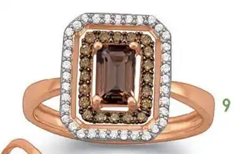 Bague quartz fumé