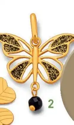 Pendentif laque pailletée et spinelle