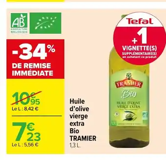 Carrefour Huile d'olive vierge extra Bio Tramier offre