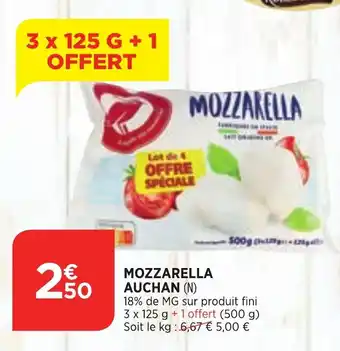 Bi1 Mozzarella Auchan offre