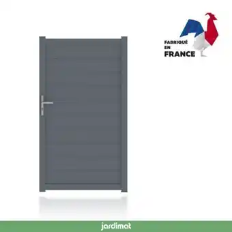 Castorama Jardimat portillon jardimat aluminium neva 3 gris 7021 - 100 x h.180 cm offre