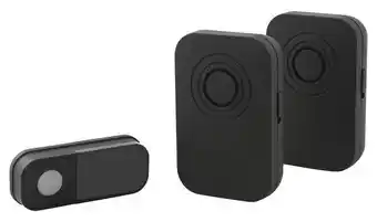 Brico Dépôt Blyss lot de 2 carillons + sonnette sans fil noirs gamme "liam" offre