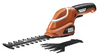 Brico Dépôt Black + decker sculpte haies et cisailles à gazon sans fil 7.2 v - gsl700-qw offre