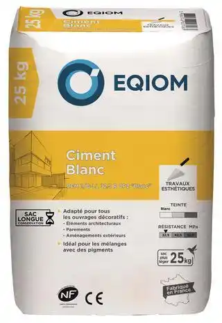 Brico Dépôt Vicat ciment blanc, tous travaux de maçonnerie, sac de 25 kg offre