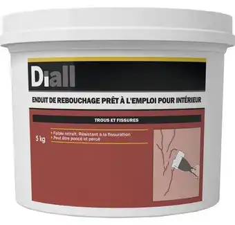 Brico Dépôt Diall enduit de rebouchage en pâte 5 kg offre